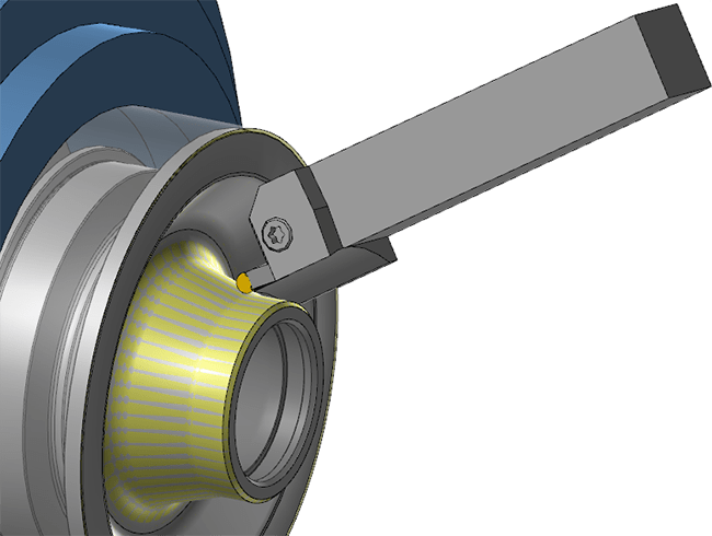 B-Axis Contour Turning Toolpath