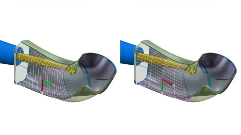 Rendering of Flexible Toolpath Direction