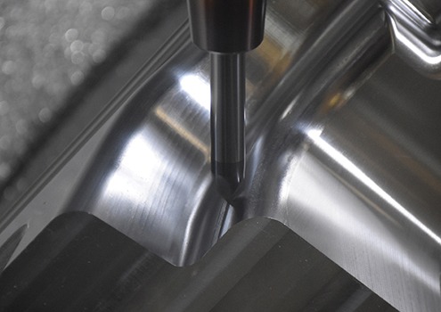 Example of Mastercam's Accelerated Finishing toolpath
