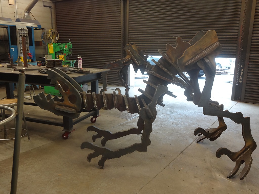 Metal Dinosaur sculpture project WPPC