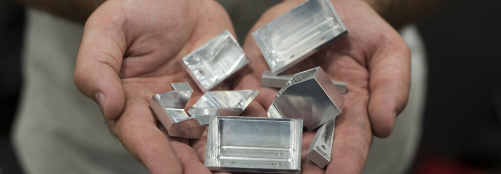 8 UAV silver metal components