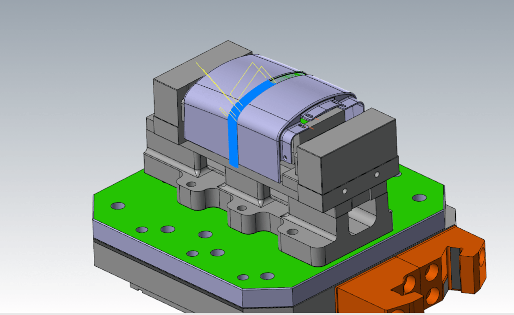 3D desktop view of Mastercam Multiaxis toolpaths