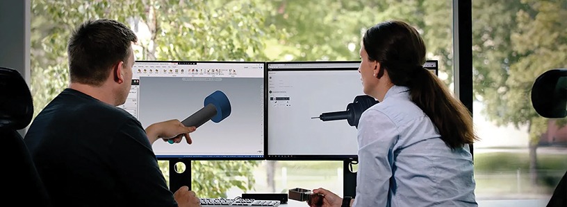Engineers using Mastercam and Coro Plus