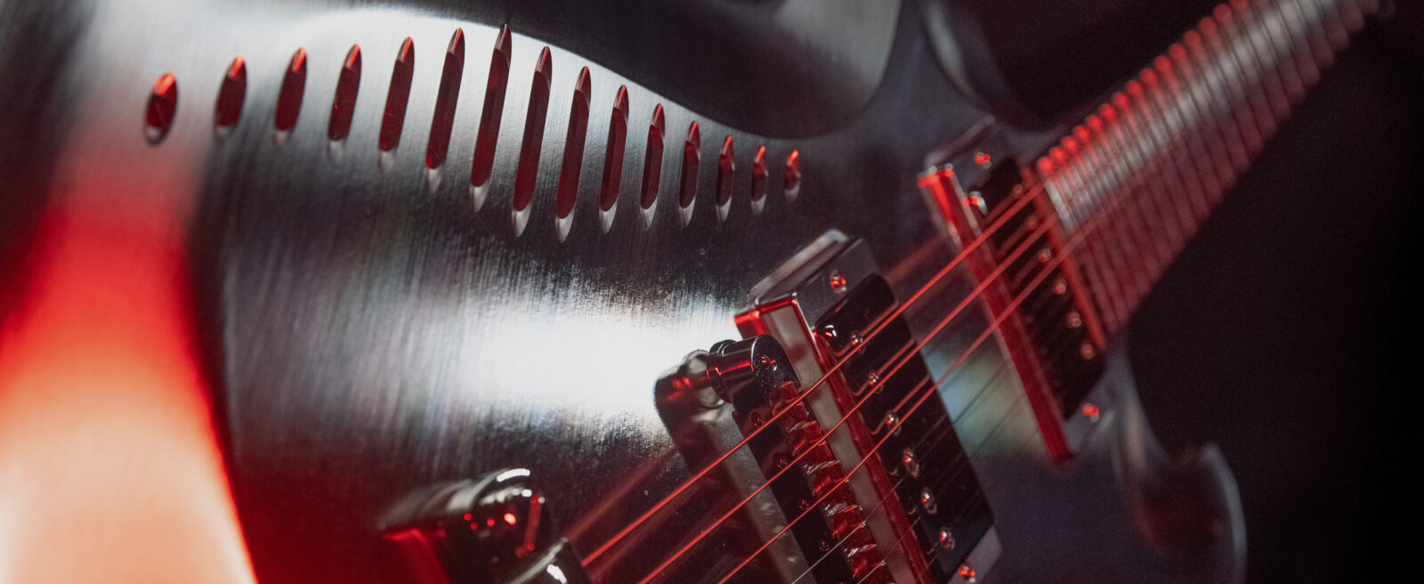 Metal Guitar body created by a CNC machine