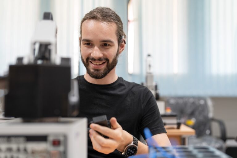 Man working at a computer