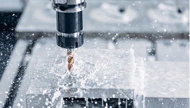 Close up of a material being drilled