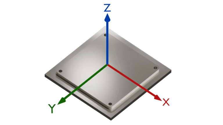 Mastercam interface showing a 2D milling toolpath for a flat plate with a recessed pocket and corner holes