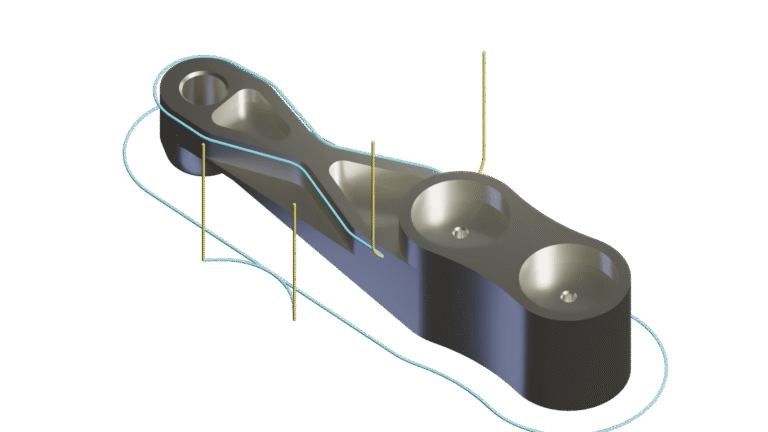 Mastercam toolpath visualization for a SkillsUSA competition mill part using multiple setups and 2D and 3D toolpaths